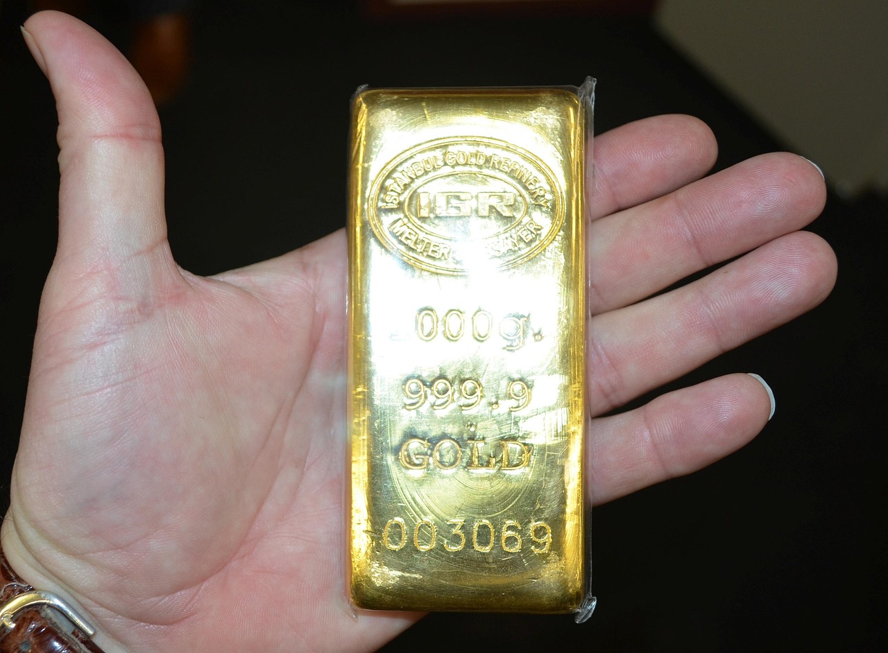 现货黄金即即期交易的金条、金币等